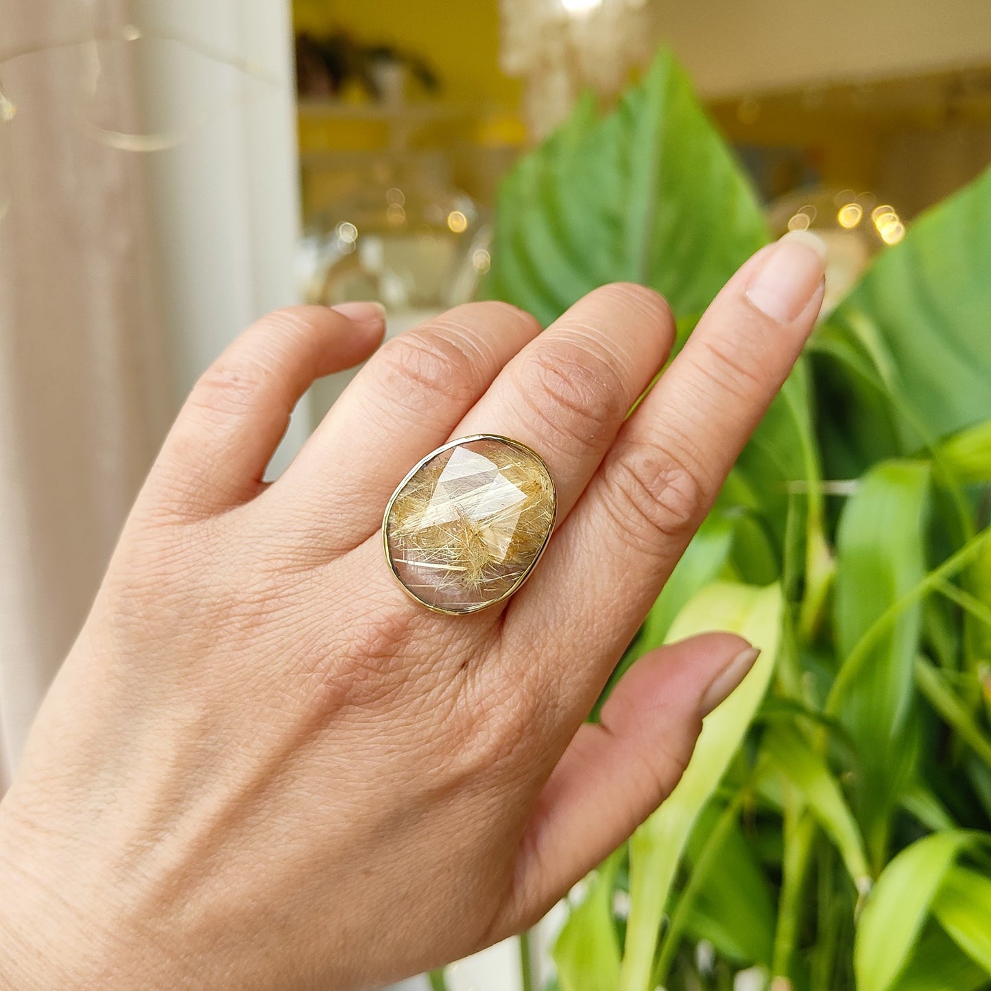 Bague Rutile doré