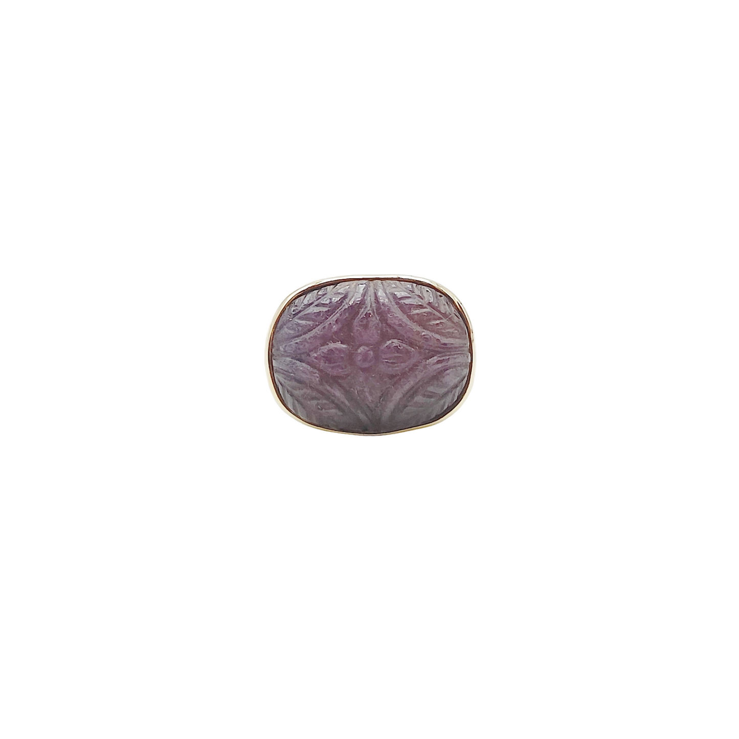 Bague Rubis gravé rectangle