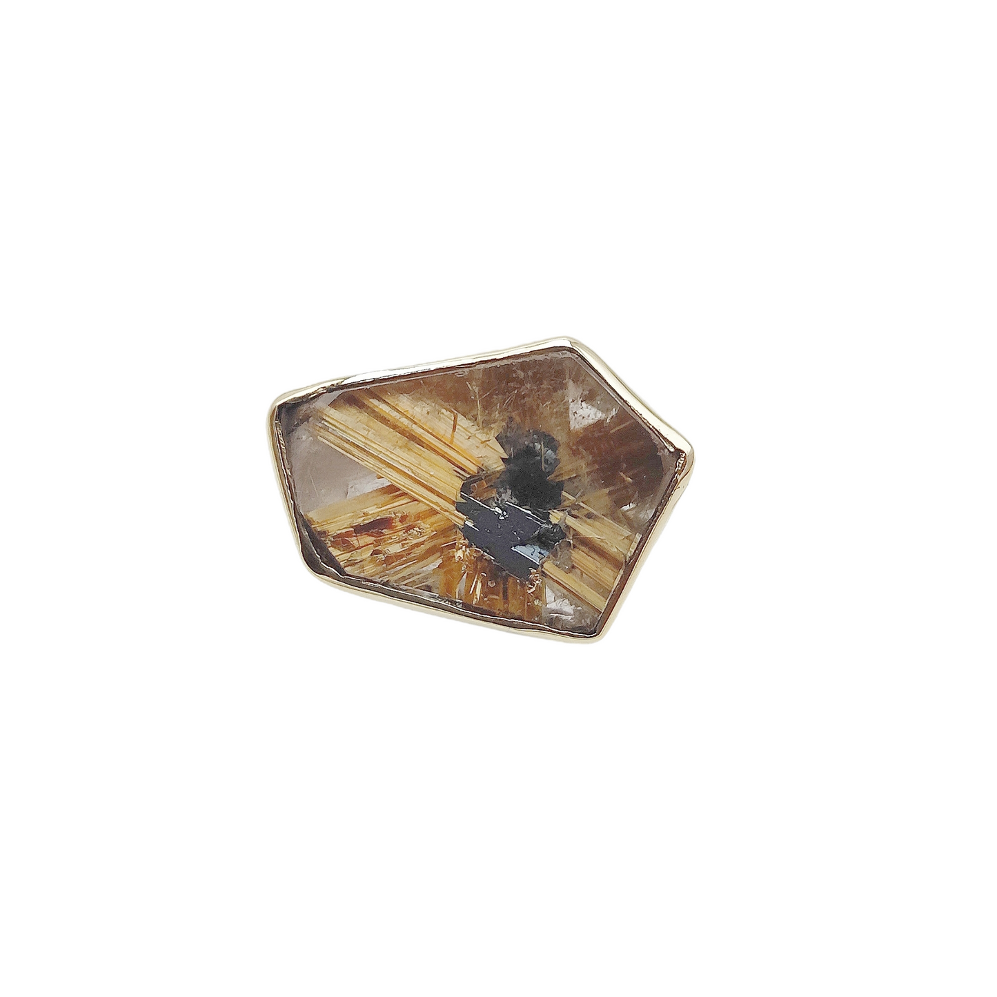 Bague Rutile doré étoilé