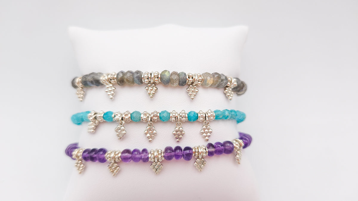 Bracelet Amazonite pampilles