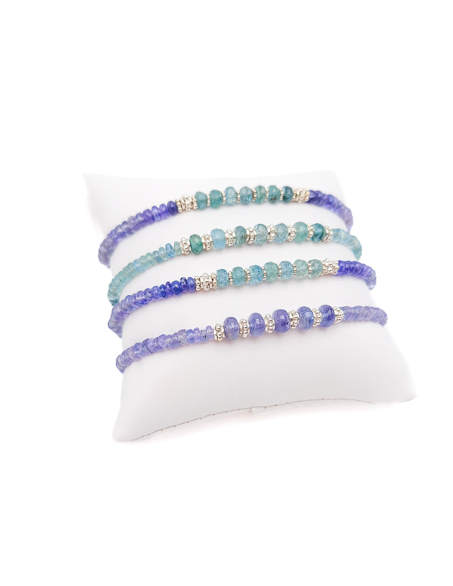 Bracelet Émeraudes argent