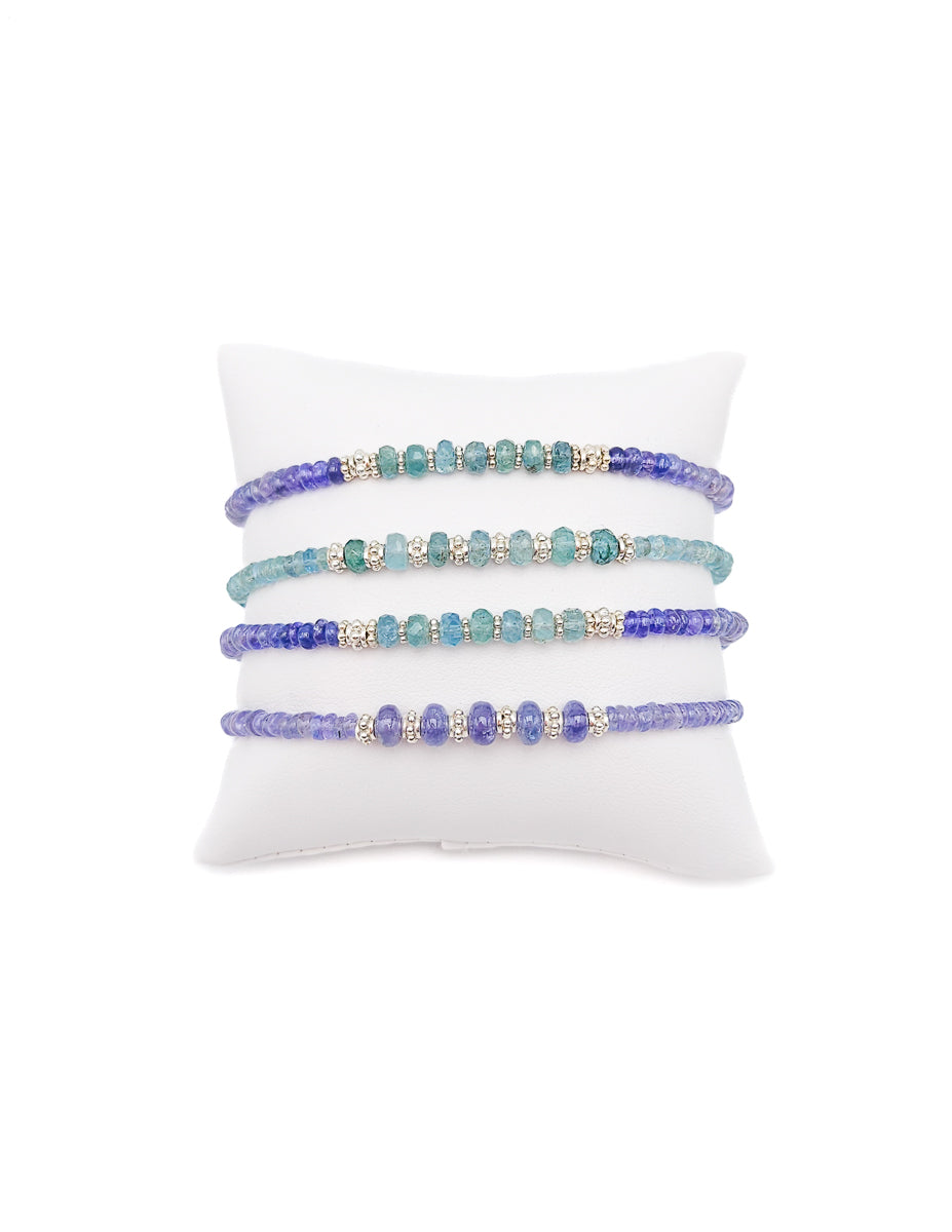 Bracelet Émeraudes argent