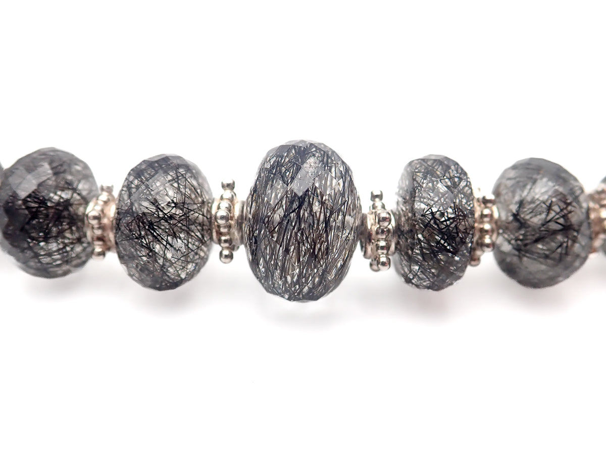 Collier Quartz Tourmaline Argent