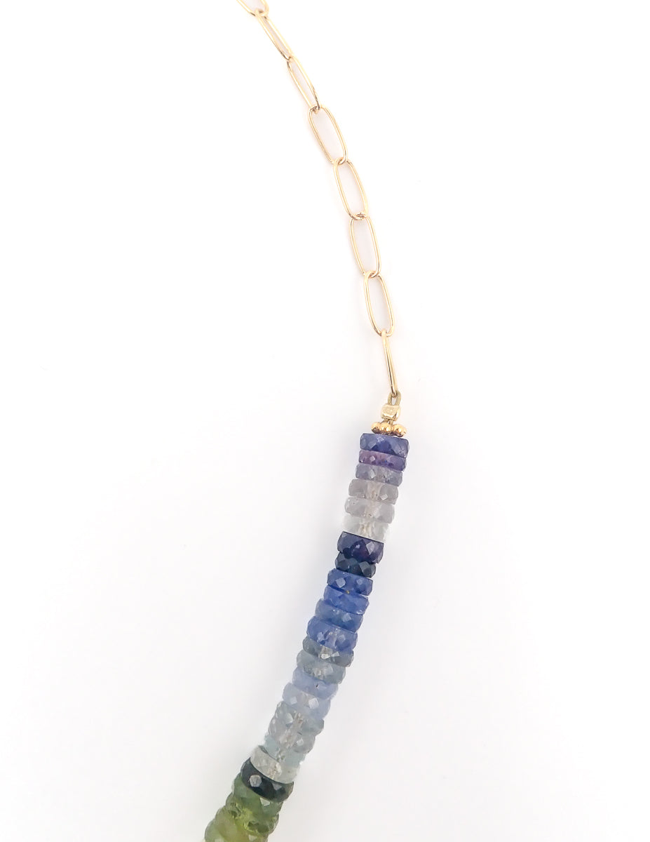Collier Saphirs 7 Chakras