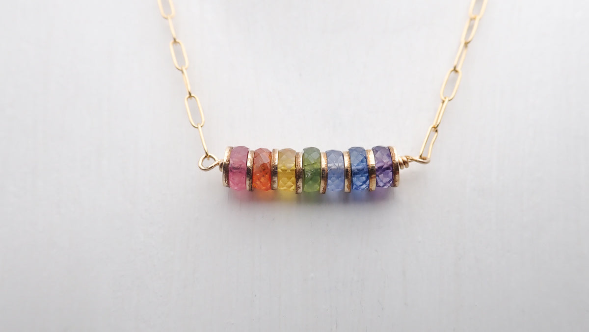 Collier 7 Chakras tube