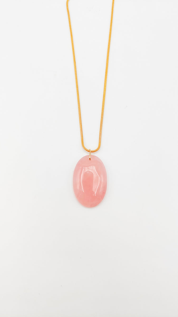 Pendentif quartz rose