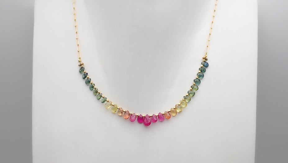 Collier arc-en-ciel large