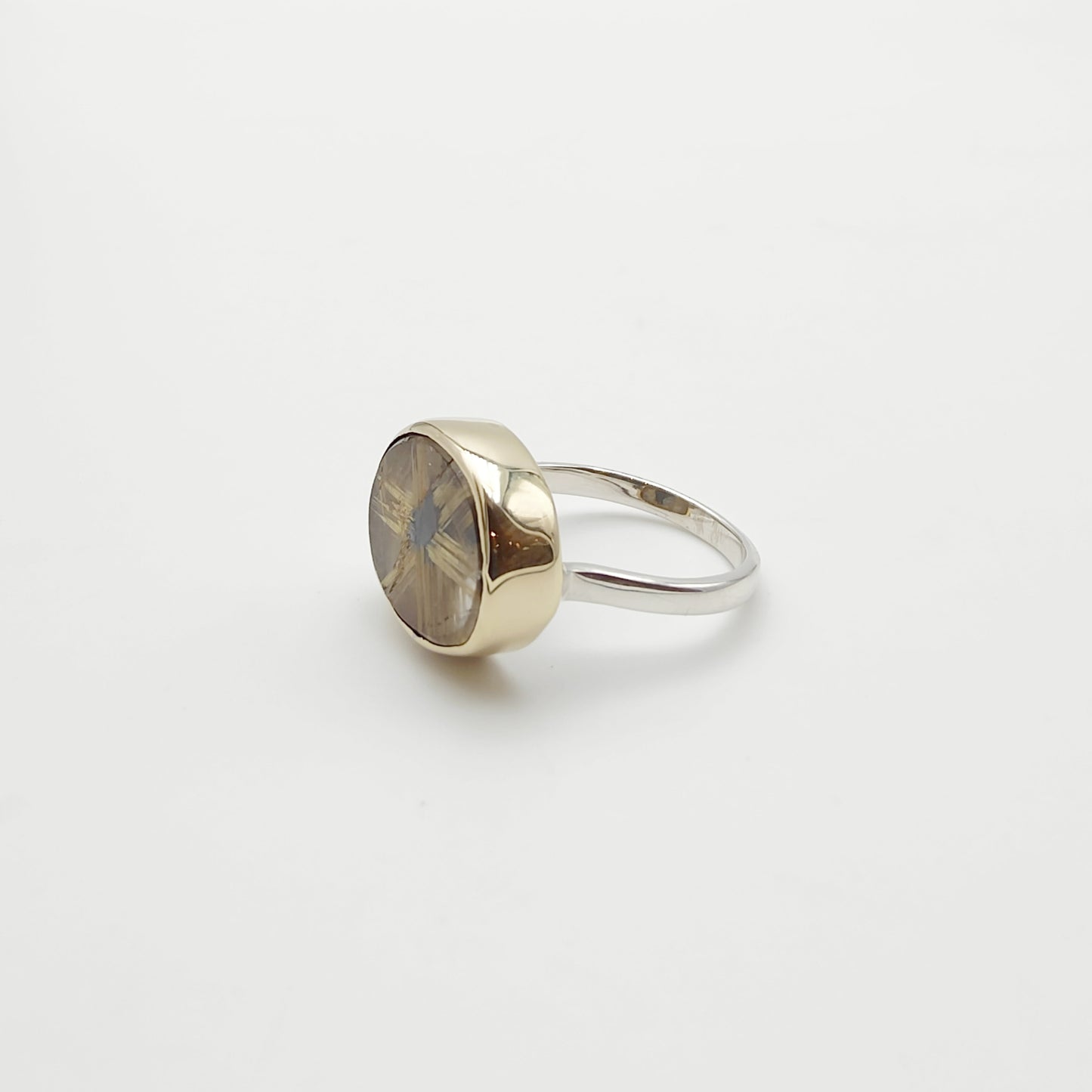 Bague Rutile doré étoilé