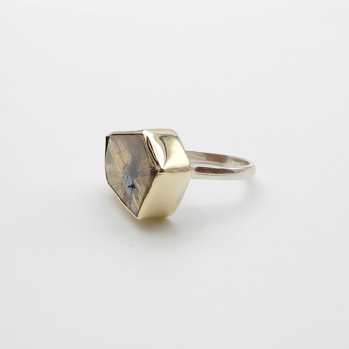 Bague Rutile doré étoilé