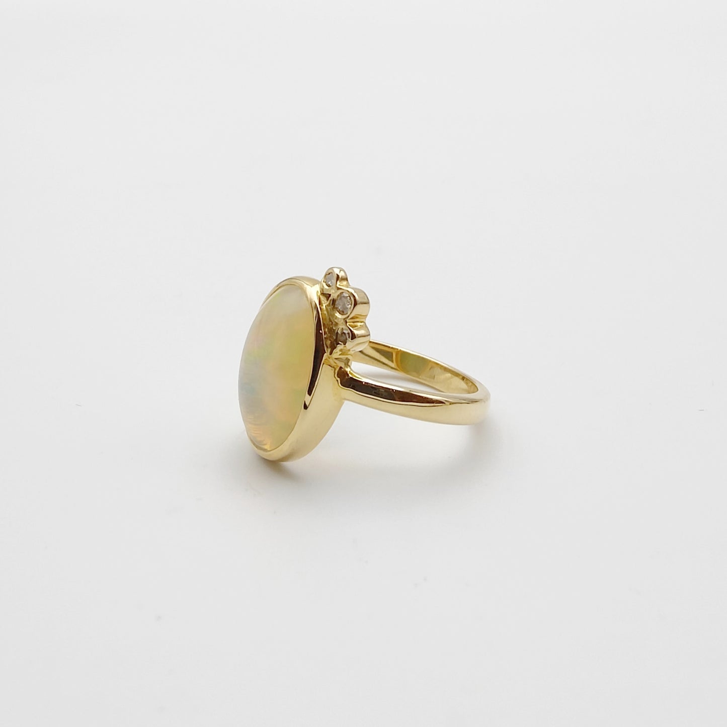 Bague Opale Welo et diamants