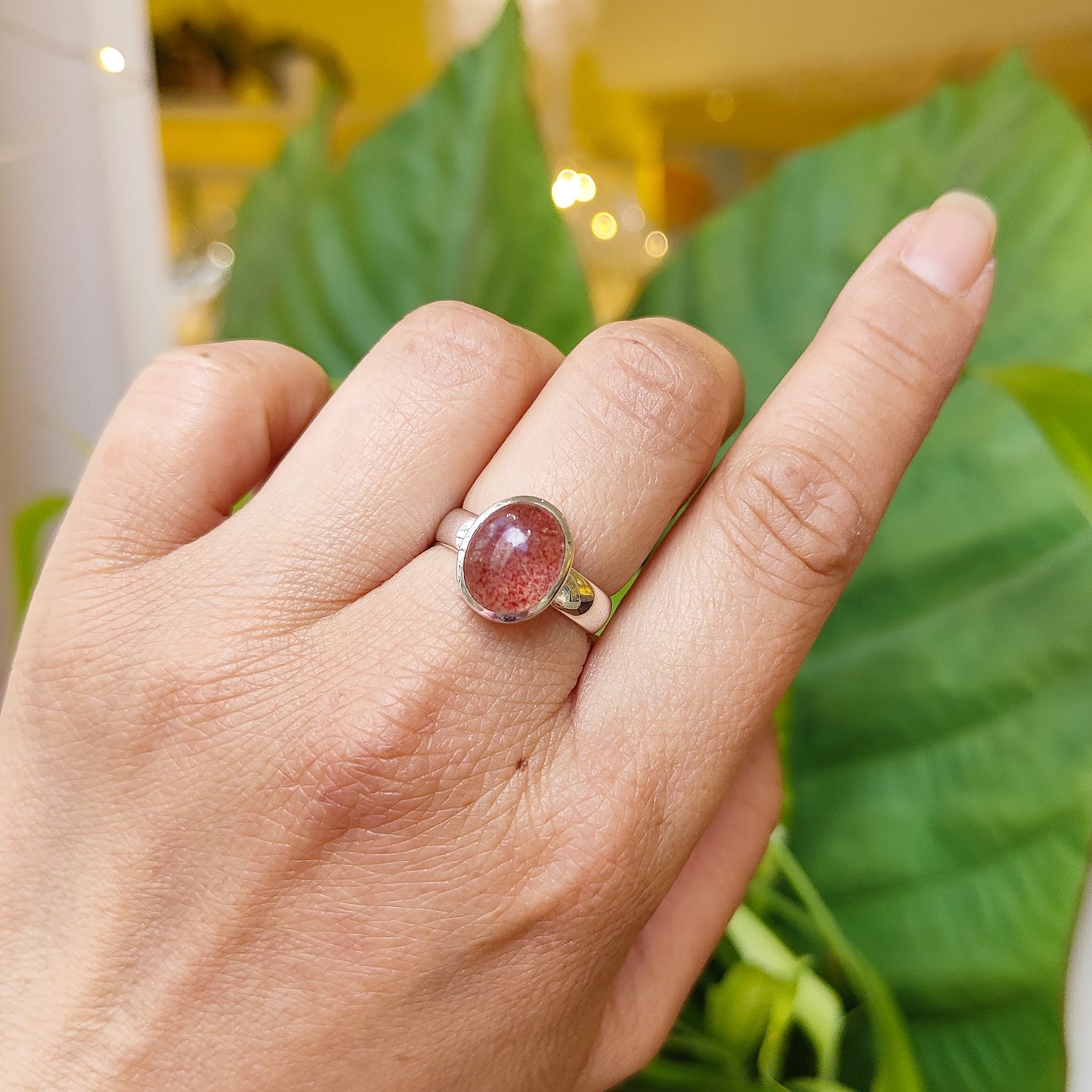 Bague Quartz fraise