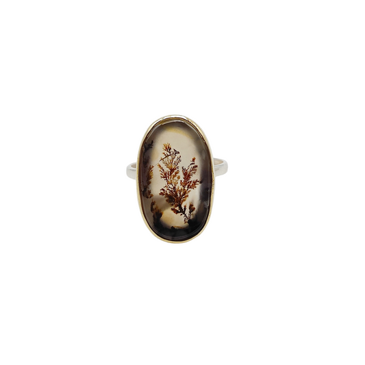 Bague Agate dendritique