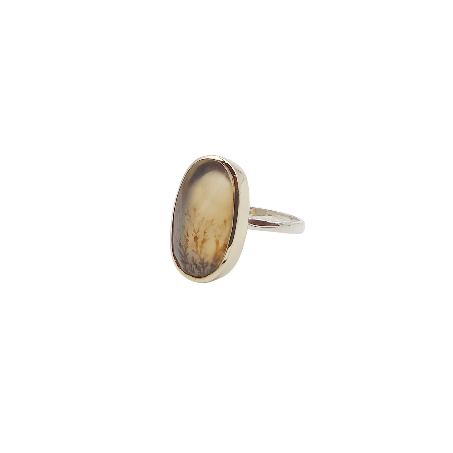 Bague Agate dendritique