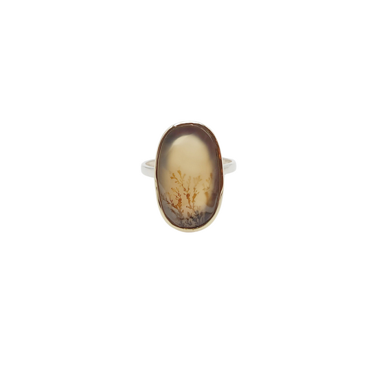 Bague Agate dendritique