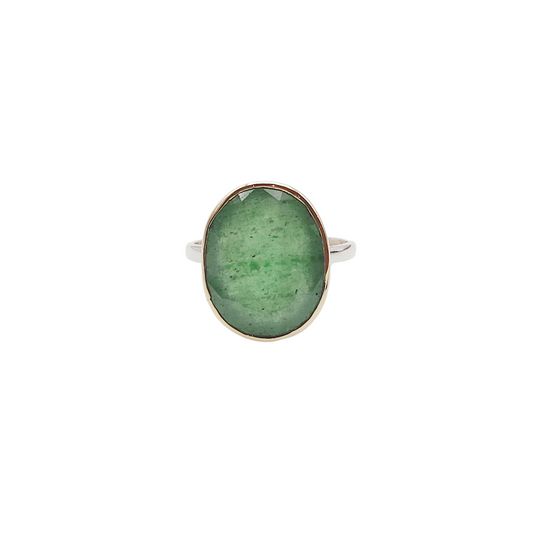 Bague Aventurine facéttée