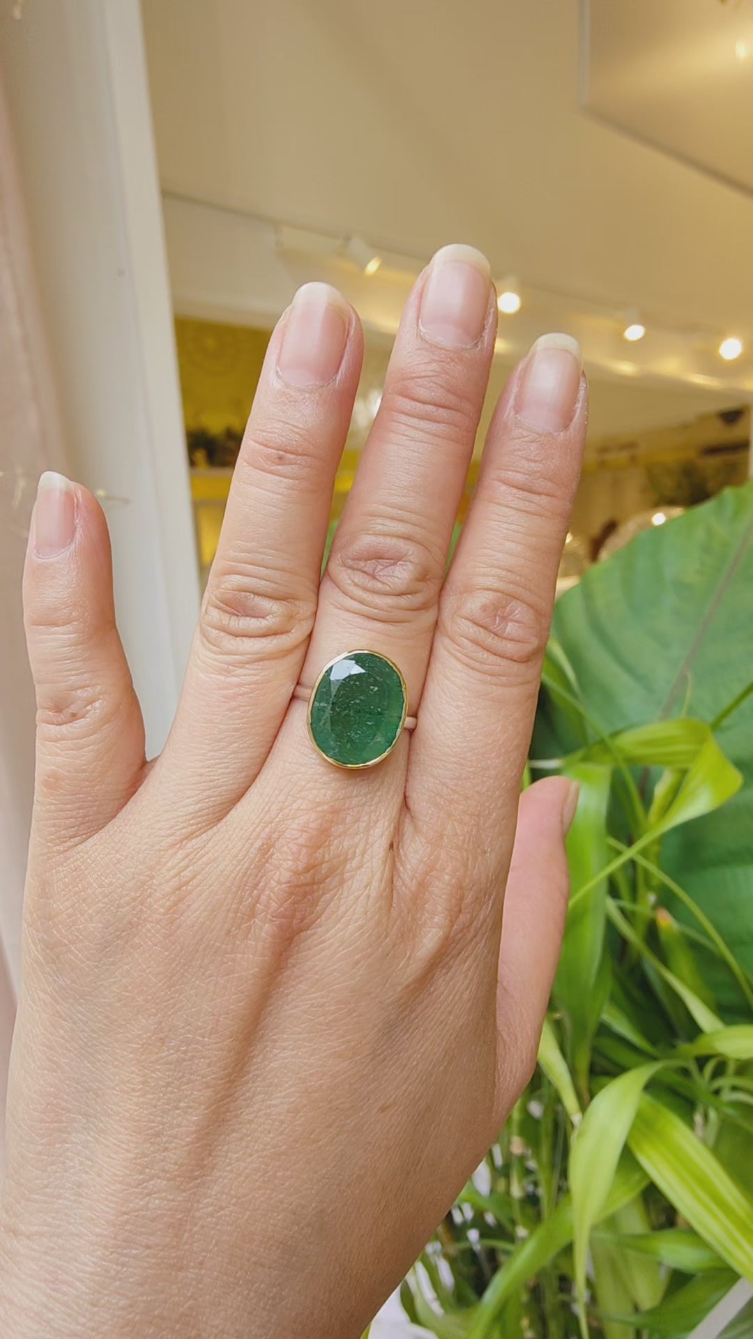 Bague Aventurine fac tt e Maggy Holy Gems