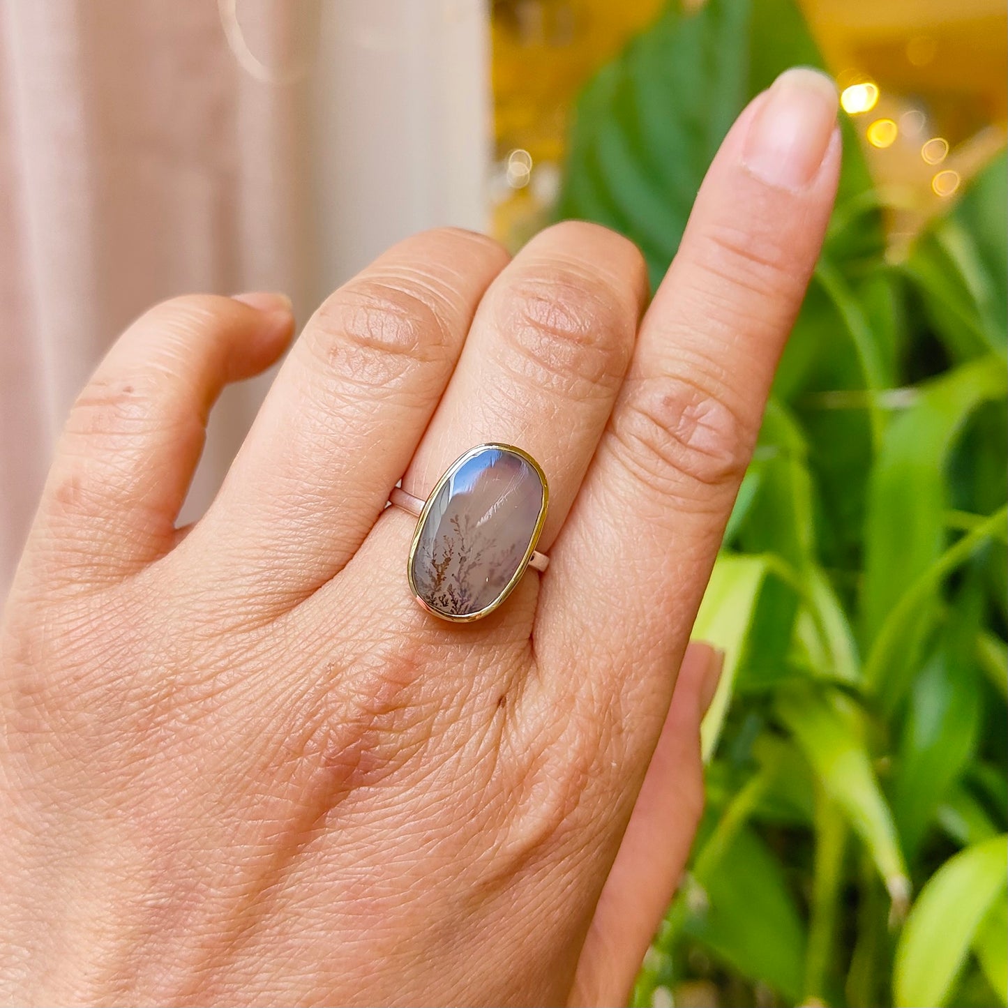 Bague Agate dendritique